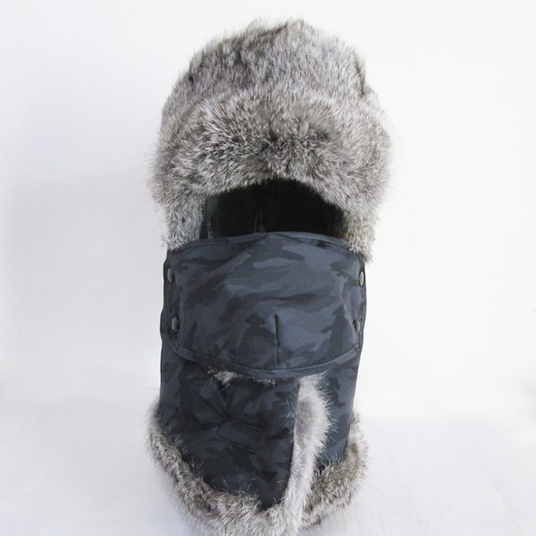 Real Rabbit Fur Trapper Hat